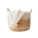 Rattan clothes basket
